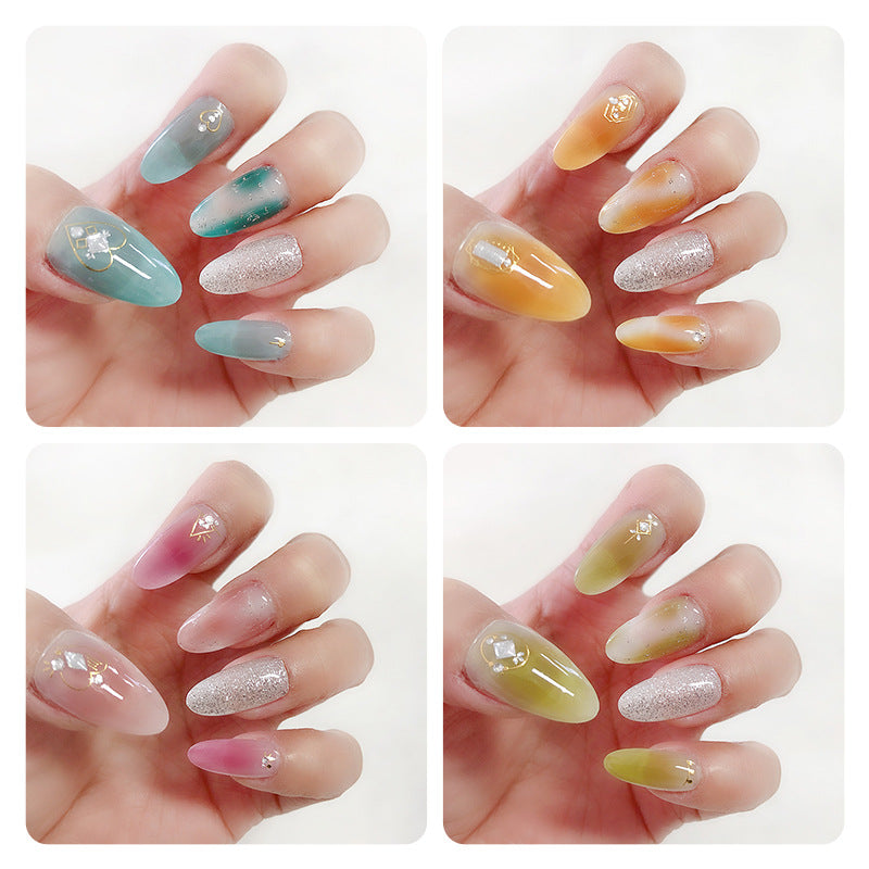 Wholesale Plastic Flash Powder Gilded Nail Stickers